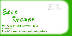 edit kremer business card